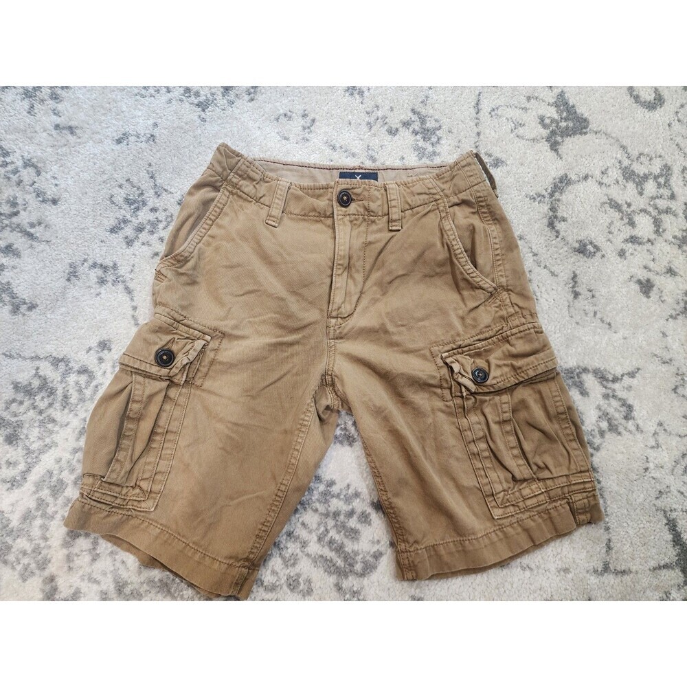 American Eagle Cargo Shorts Men’s 28 Khaki Cotton CLASSIC Utility